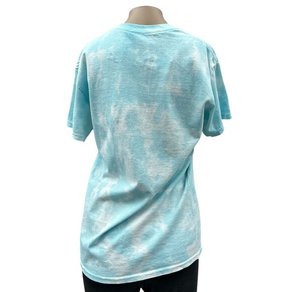 Def Leppard Adrenalize Blue White Tie Dye Band T-Shirt Short Sleeve Tee Small - Picture 2 of 10